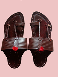 Picture of Dark Brown Quality Kolhapuri Leather Chappal - Handcrafted for Durability and Style